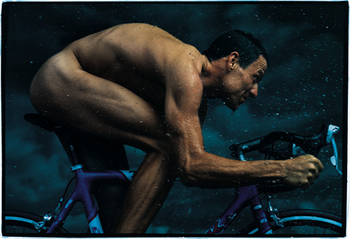 Lance Armstrong, photographed by Annie Leibovitz for the December 1999 issue of Vanity Fair.